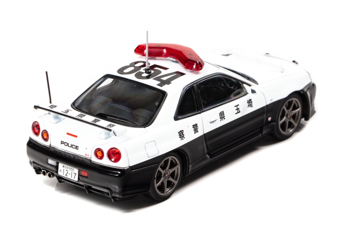 RAI'S 1/43 日産 スカイライン GT-R VspecII (BNR34) 2002 埼玉県警察高速道路交通警察隊車両(854):右後