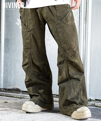 Dirty Wide Tuck Pants