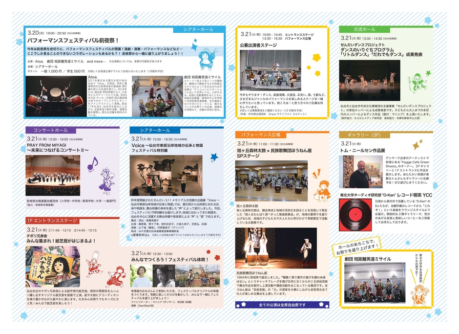 パフォーマンスフェスティバル チラシ裏