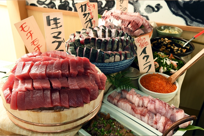 お刺身・海鮮・おかずが食べ放題！