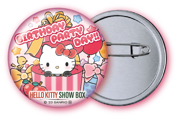 ▲プレゼント特典(限定デザイン缶バッジ)