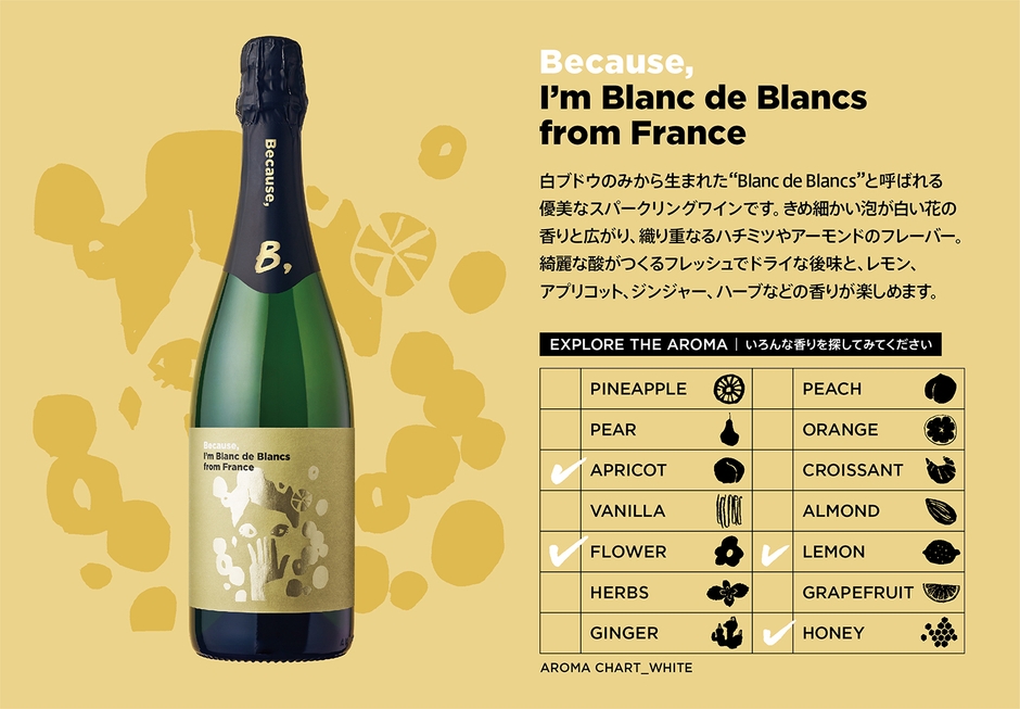 Because,　I’m Blanc de Blancs from France