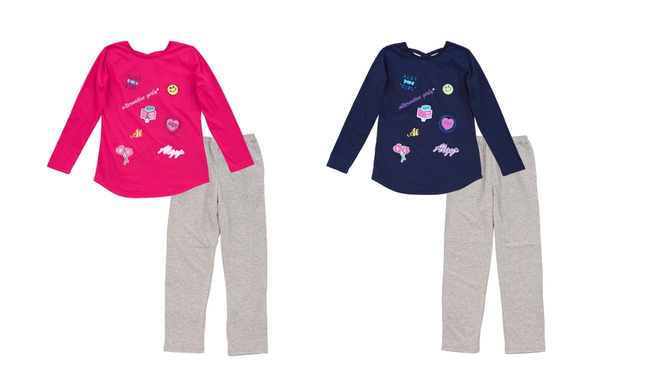 バッククロスパジャマ(ピンク/ネイビー)