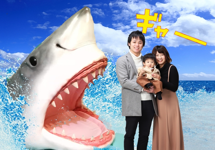 『「シャーキング」と記念撮影』2 ※画像はイメージです。