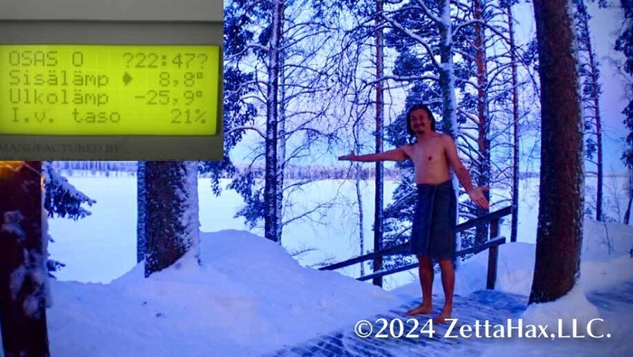 マイナス25℃でのサウナ