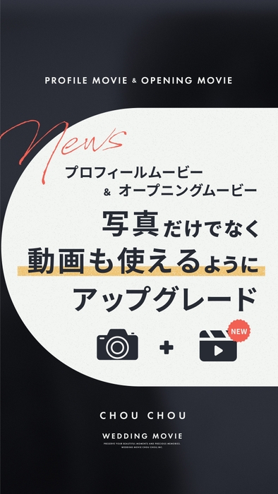 動画対応オプションがスタート!