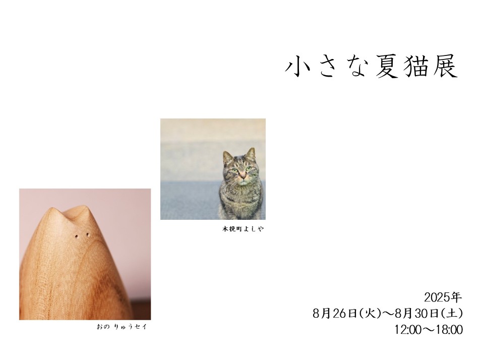 小さくて、かわいくて、涼やかで。 銀座アポロ昭和館YOHAKUで、「小さな夏猫展」を開催