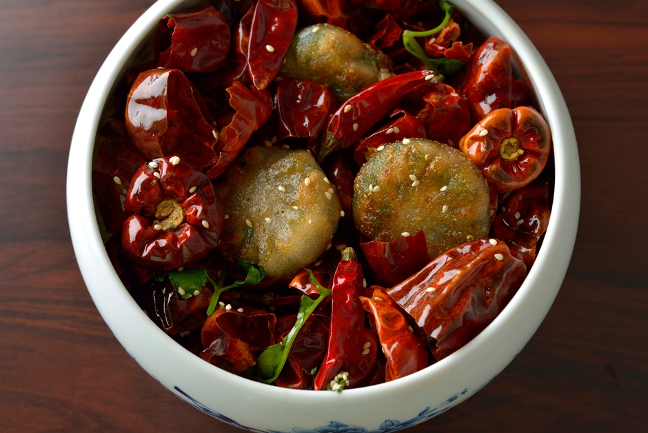 にらまんじゅう唐辛子焼き