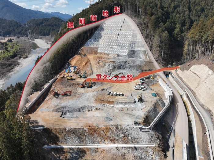 図1:対象とした造成工事現場(掘削の様子)