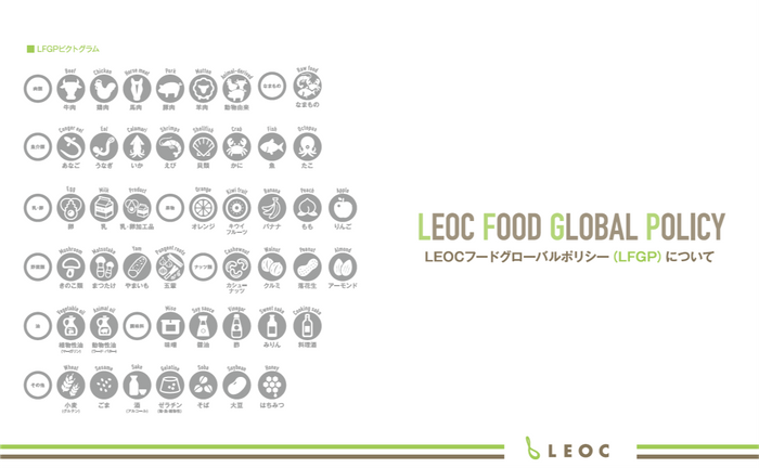 「LEOC FOOD GLOBAL POLICY」(レオック フードグローバルポリシー）