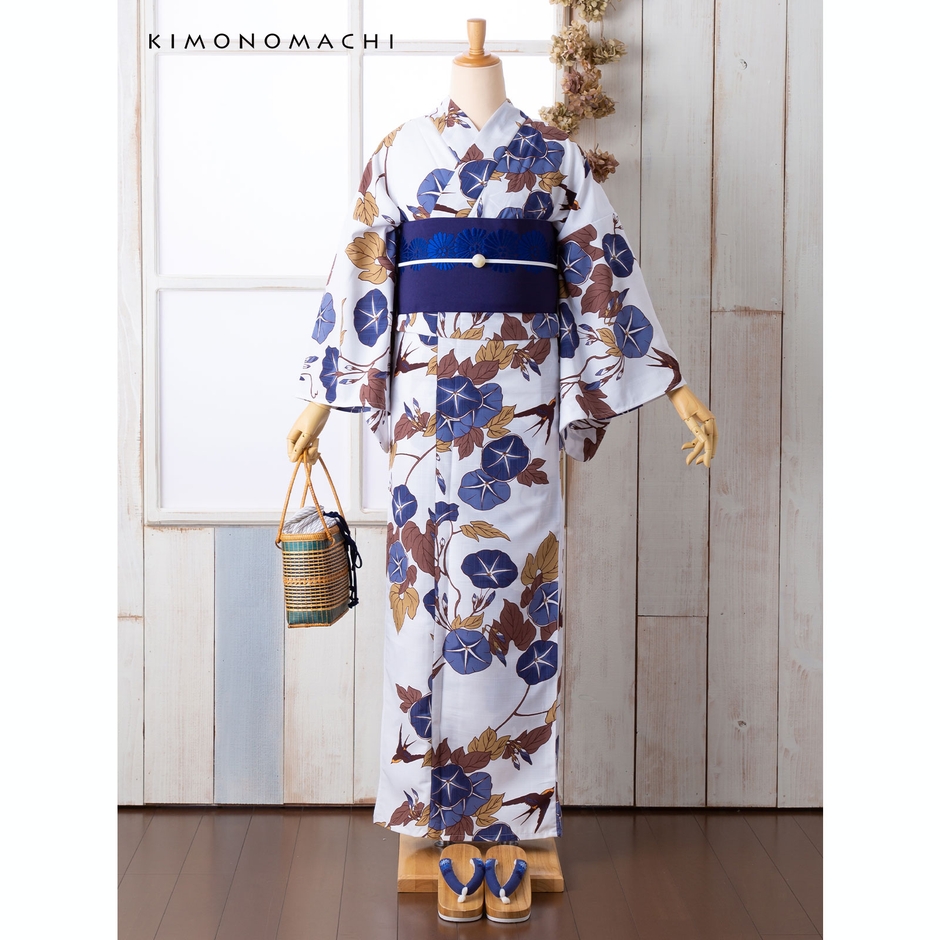 朝顔に燕 藍白(あさがおにつばめ あいじろ)