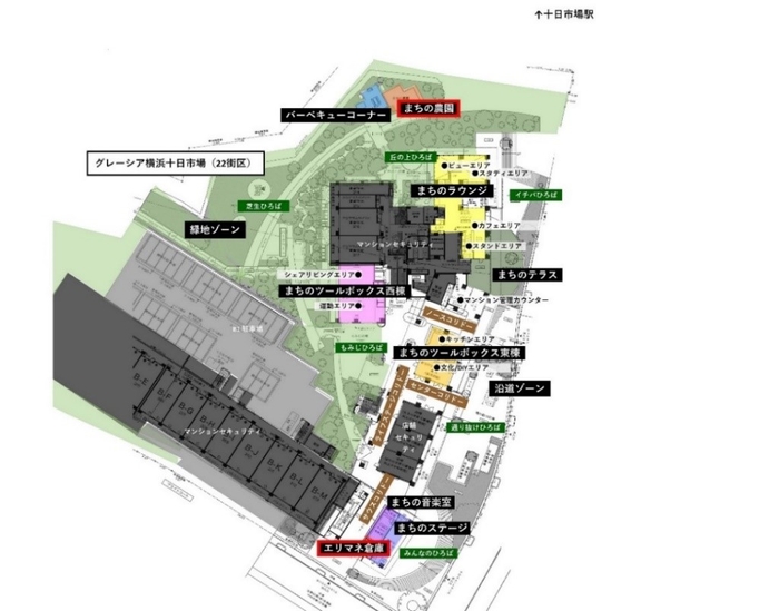 「シェア共用部」の配置図