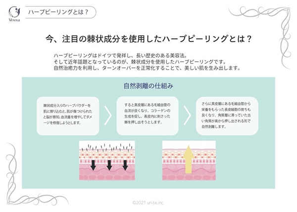 ハーブピーリングによる自然剥離のしくみ