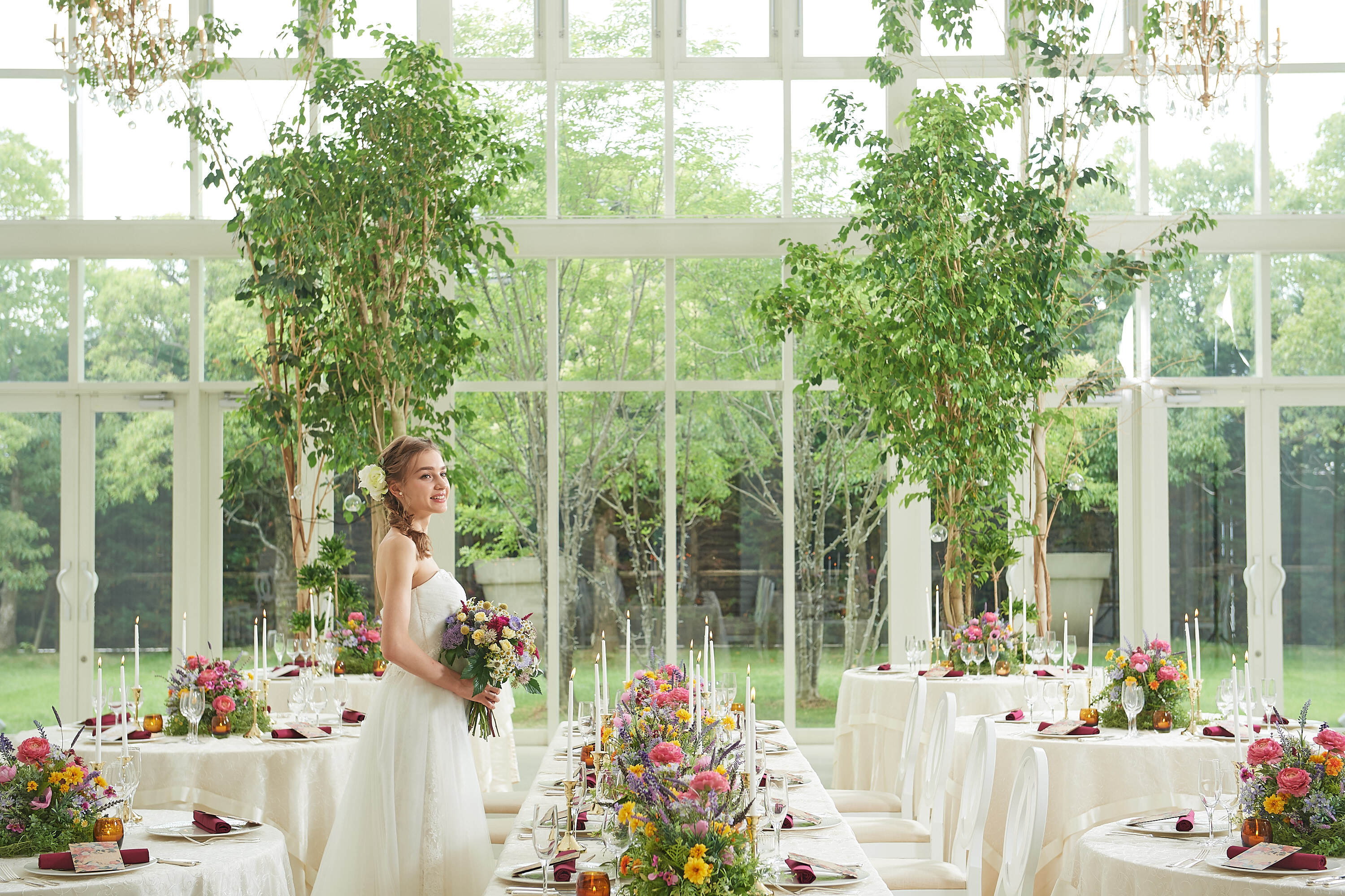 世界的ガーデナー監修の庭に隣接した会場