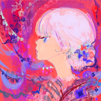 横顔の女の子が得意。