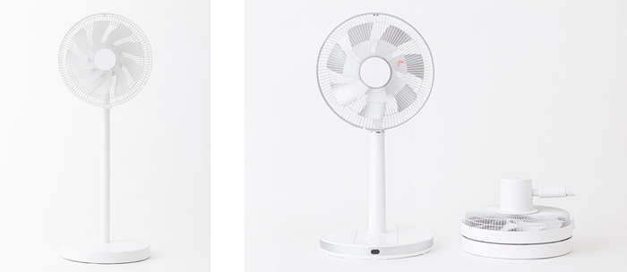新商品 YHX-FGD30/収納時の大きさ比較(左:従来品 YHVX-HGD30 右:新商品 YHX-FGD30)