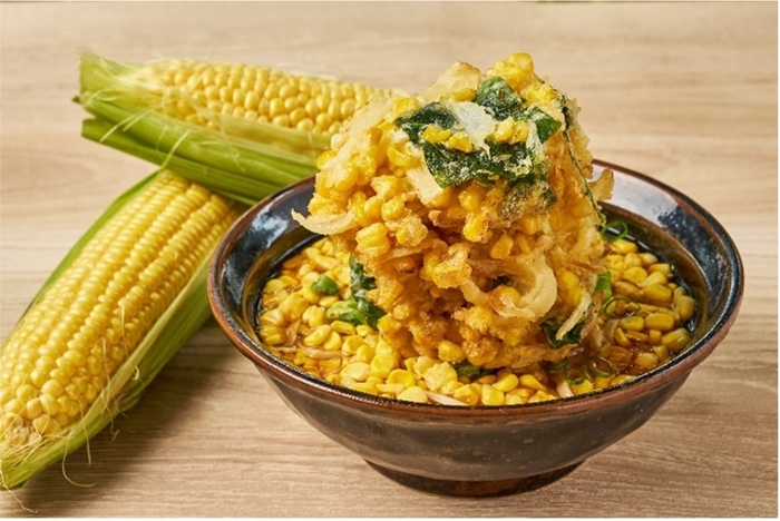 コーンかき揚げパンチそば (ダブル)