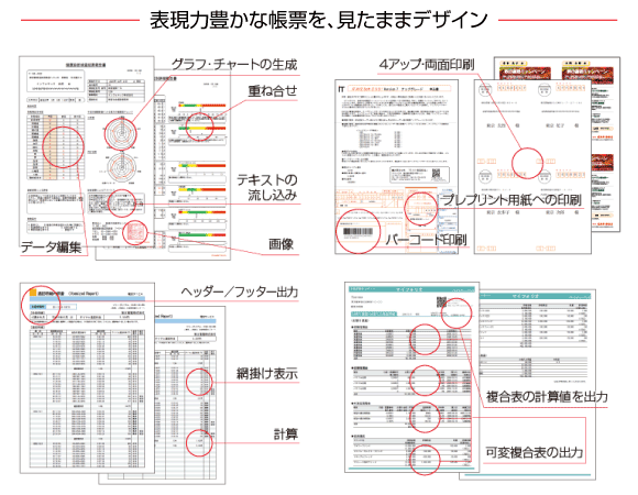 表現力豊かな帳票を、見たままデザイン