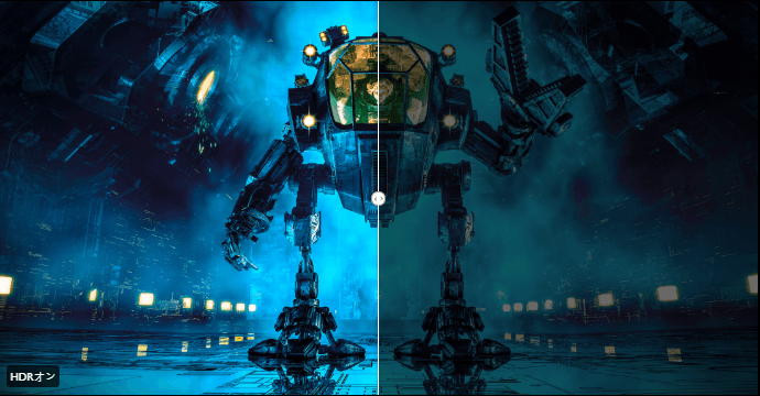 フルHD 1,080p、HDR10／HLGに対応