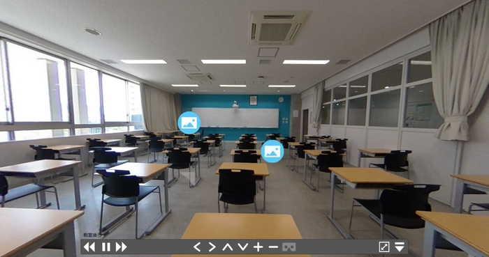 オリジナルパノラマビュー 教室展示イメージ(アイコンクリックでコンテンツへ)