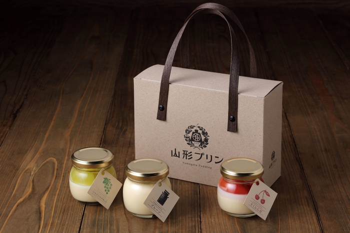 お土産に最適!クラフトバッグ入りプリン