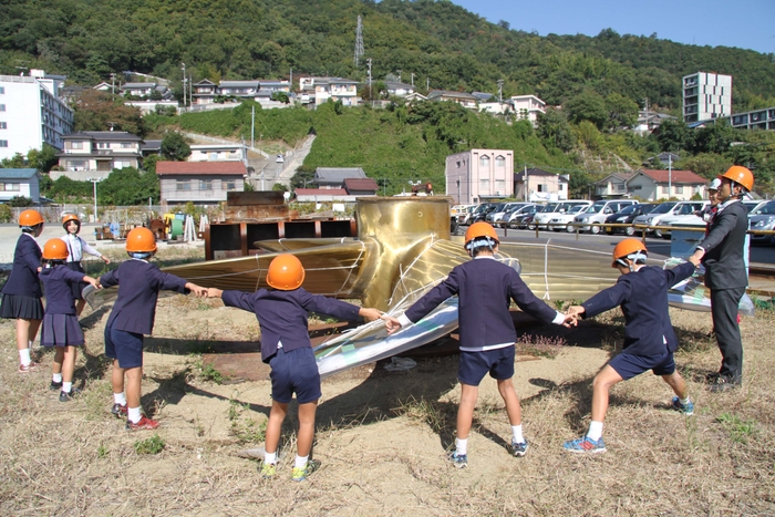 おおきな船のプロペラ