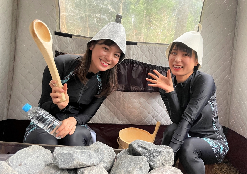 (6)冬山でテントサウナを満喫