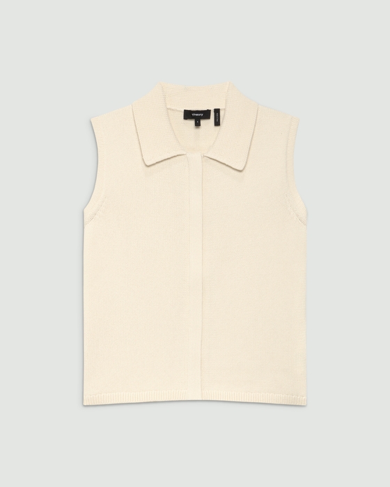 Rounded Cotton Zip Up Vest R 35,200円(税込)