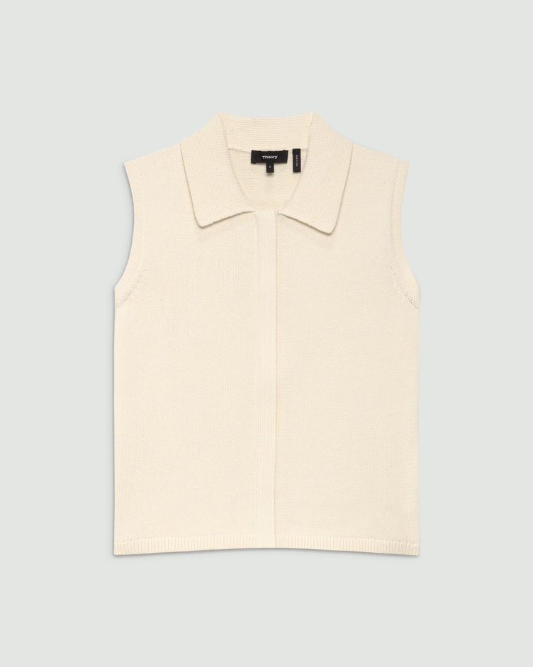 Rounded Cotton Zip Up Vest R 35,200円(税込)