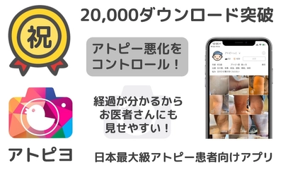 日本最大級のアトピー患者向けアプリ「アトピヨ」が 20,000ダウンロード突破！　 ～リリース3年で投稿画像は38,000枚を突破～