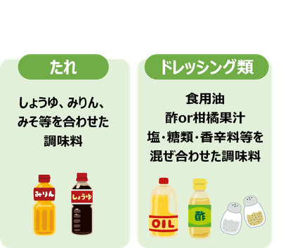たれ・ドレッシングの知識