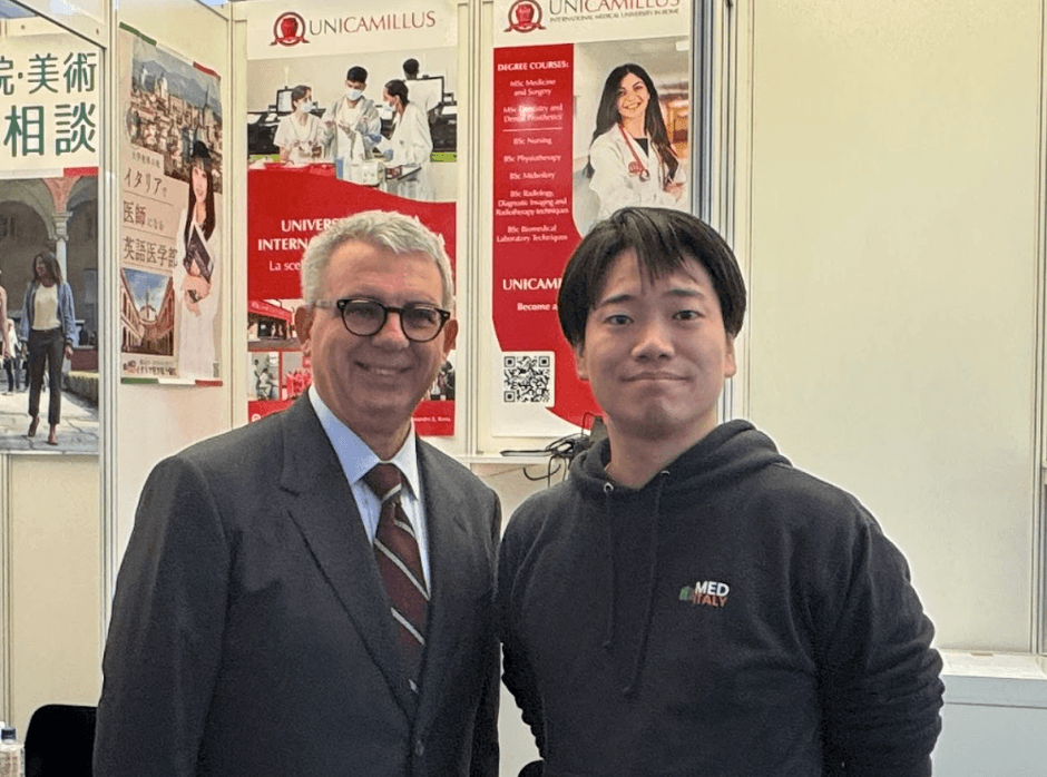 駐日イタリア大使(ジャンルイジ・ベネデッティ氏)との記念撮影