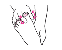 基本のマッサージ:②足ゆびをやわらかくする