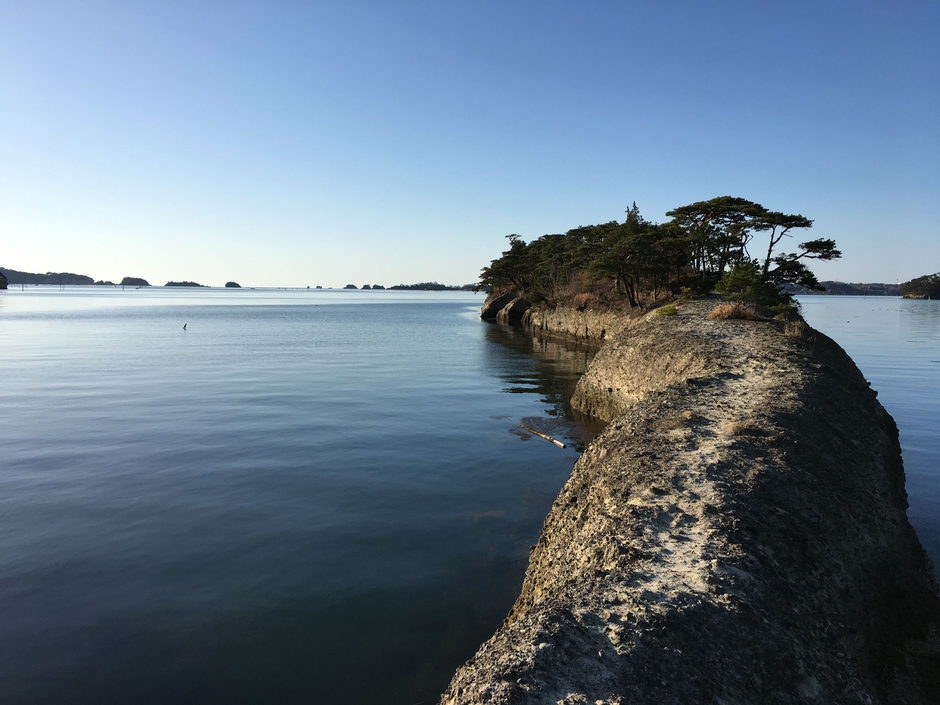 先端まで歩くことができ、松島湾を望む「馬の背」は穴場スポット