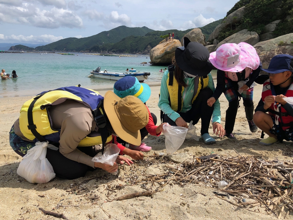 微小貝探し体験
