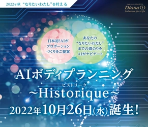 AIで理想のプロポーションをチェック！ 日本初 AIカウンセリングサービス「ヒストリーク」が 2022年10月26日にリリース！