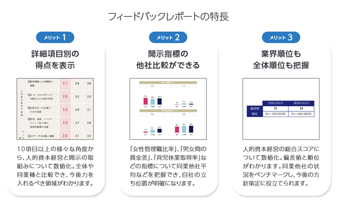 調査に回答いただく企業のメリット( 1)フィードバックレポート)