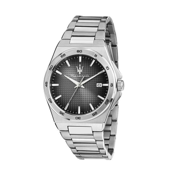 40MM 3H BLK+GREY DIA SS BR