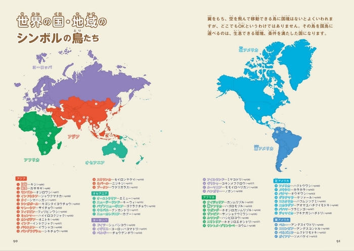 世界の国・地域のシンボルの鳥たち