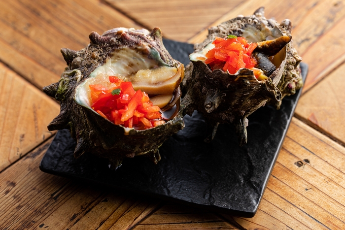 サザエのアヒージョ