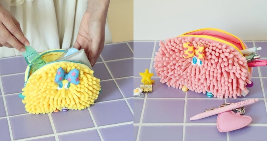 左 ミニポーチ、右 ペンケース