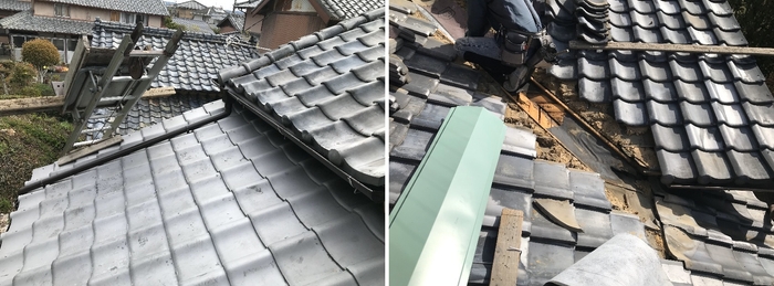 瓦屋さん作業風景