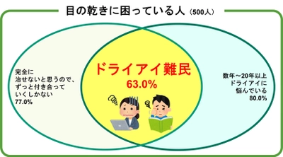 ＜現代人のドライアイの悩みと対処実態調査＞　 目の乾きに悩む人の大半が、原因と対処法を誤解！ 蒸発しやすい涙で悩み続けている「ドライアイ難民」※1も約6割　 ～涙液蒸発亢進型ドライアイの正しいケア方法を眼科医が紹介～