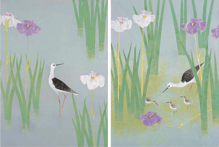 上村淳之「花の水辺1・2」 ※「1」および「2」は、正しくはローマ数字です。