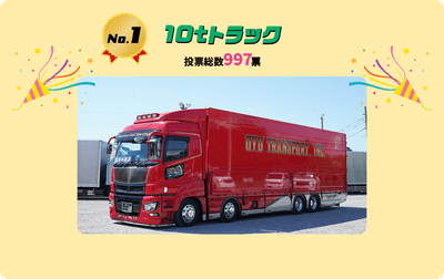 はたらくトラック総選挙1位 10tトラック