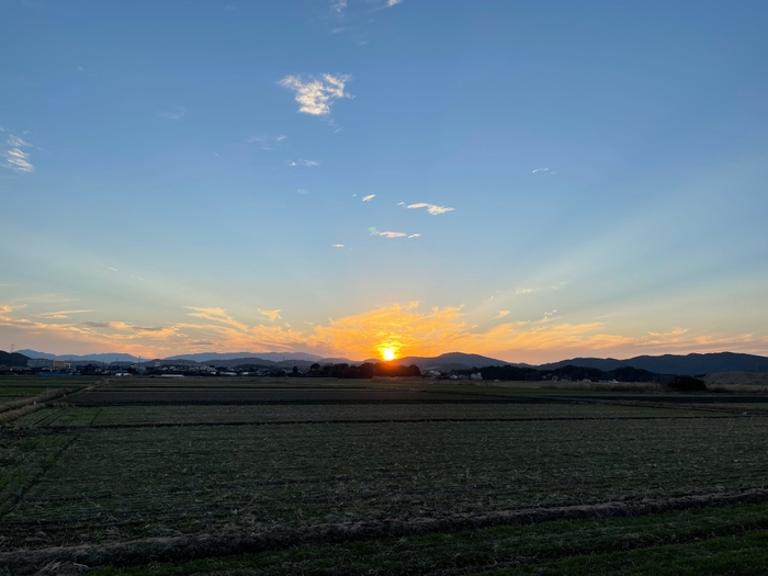 夕陽がキレイな鞍手町