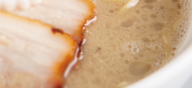 豚骨100%。20時間かけて作り上げたスープ(2014年撮影)