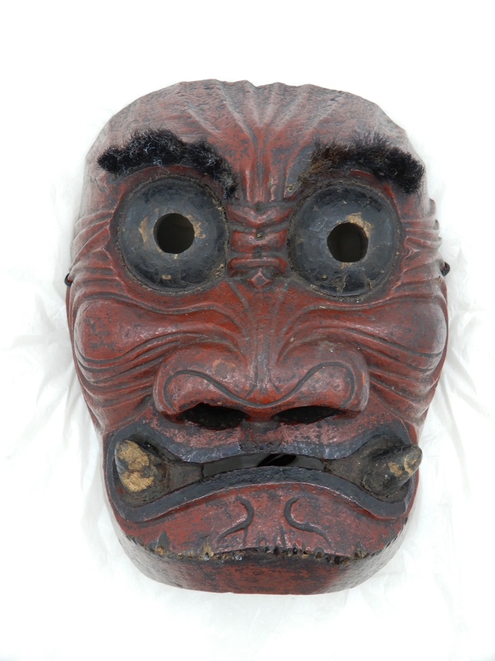 栂尾神楽 鬼面（名称不明）　江戸時代後期　個人蔵
