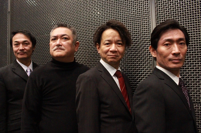 (左から)上田泰三・後藤ひろひと・早川丈二・森崎正弘