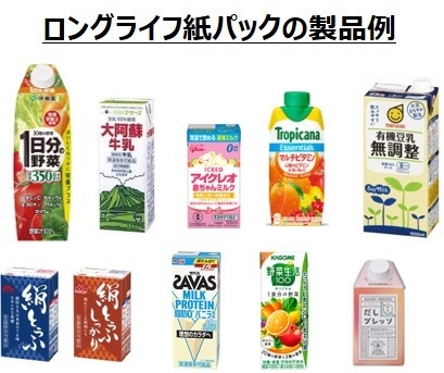 ロングライフ紙パックの製品例